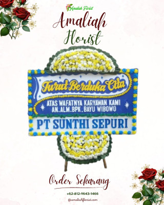 Papan Bunga Duka di Pintu Pohan Meranti